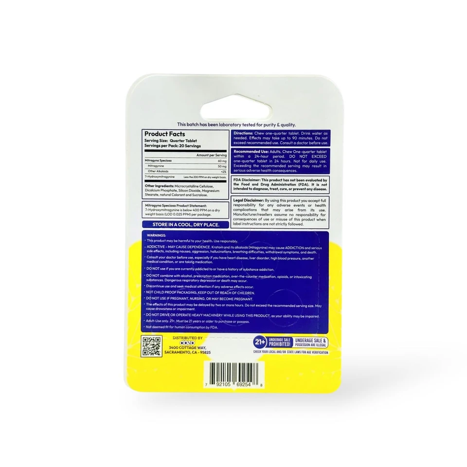 Dozo Perks Kratom Extracts Wild Mango 250mg Tablet - Image 2