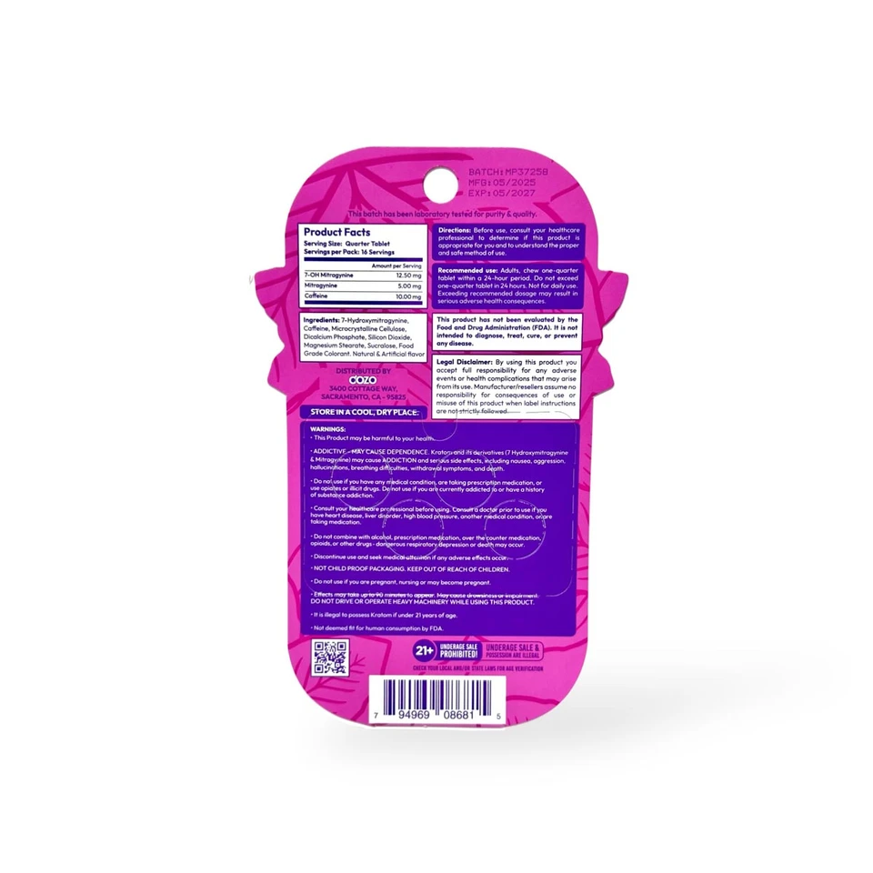 Dozo Perks Maximum Strength 7-OH Omnia Blend Strawberry Banana 50mg - Image 2